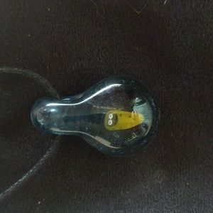 Rick and Morty glass bead pendant necklace